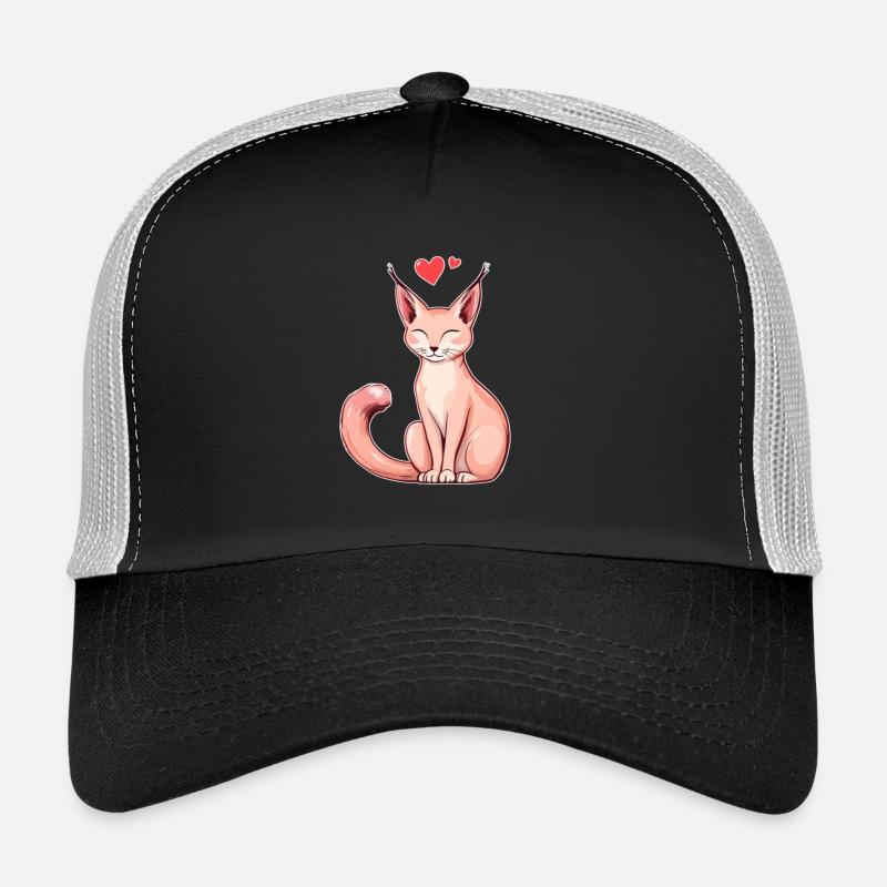 Rosige Katze mit Herz – Liebevoll & Verspielt Trucker Cap