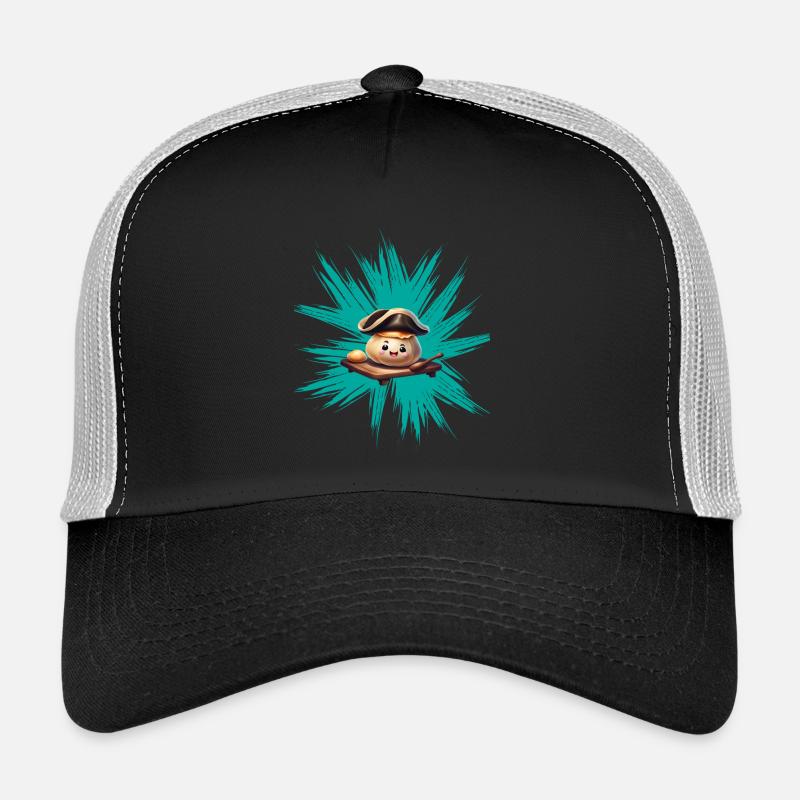 Yeast dumpling on graffiti - Trucker Cap - black/stone grey