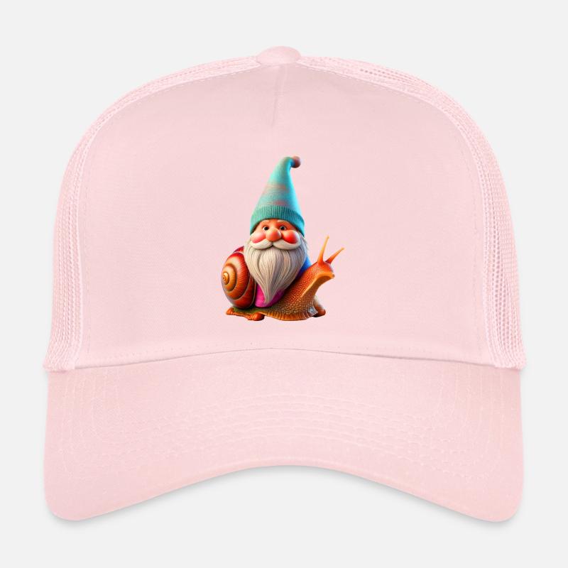 Gartenzwerg Schneckenreiter Trucker Cap