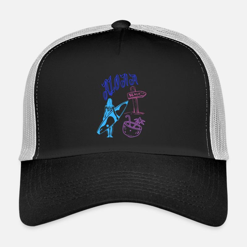 Vacances tropicales à la plage Casquette trucker 