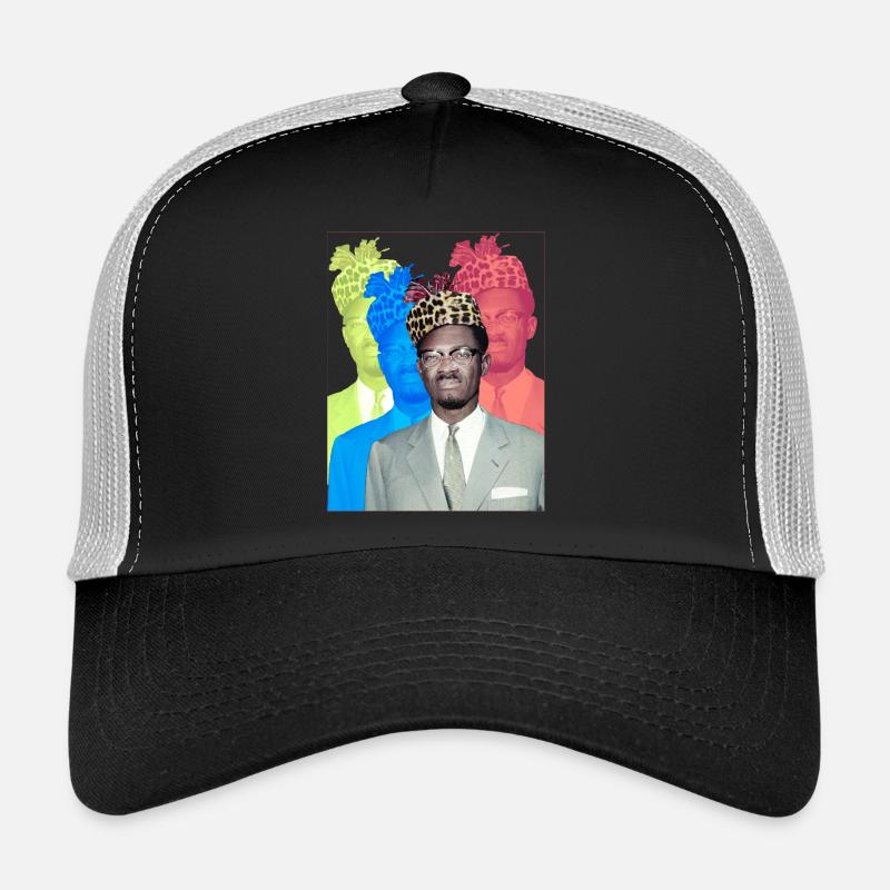 Patrice Lumumba - Trucker Cap - Schwarz/Steingrau
