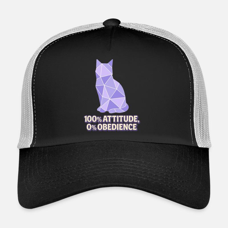 Chat géométrique – 100% Attitude Casquette trucker 