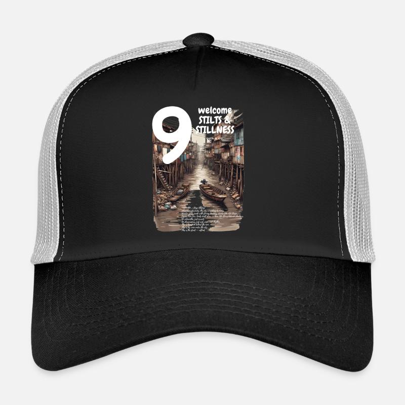 Canal Code Hood on Stilts Deep Khlong Streetwear - Trucker Cap - black/stone grey