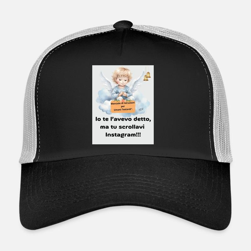 Ich habe es dir gesagt, aber du hast durch Instagram gescrollt!! - Trucker Cap - Schwarz/Steingrau