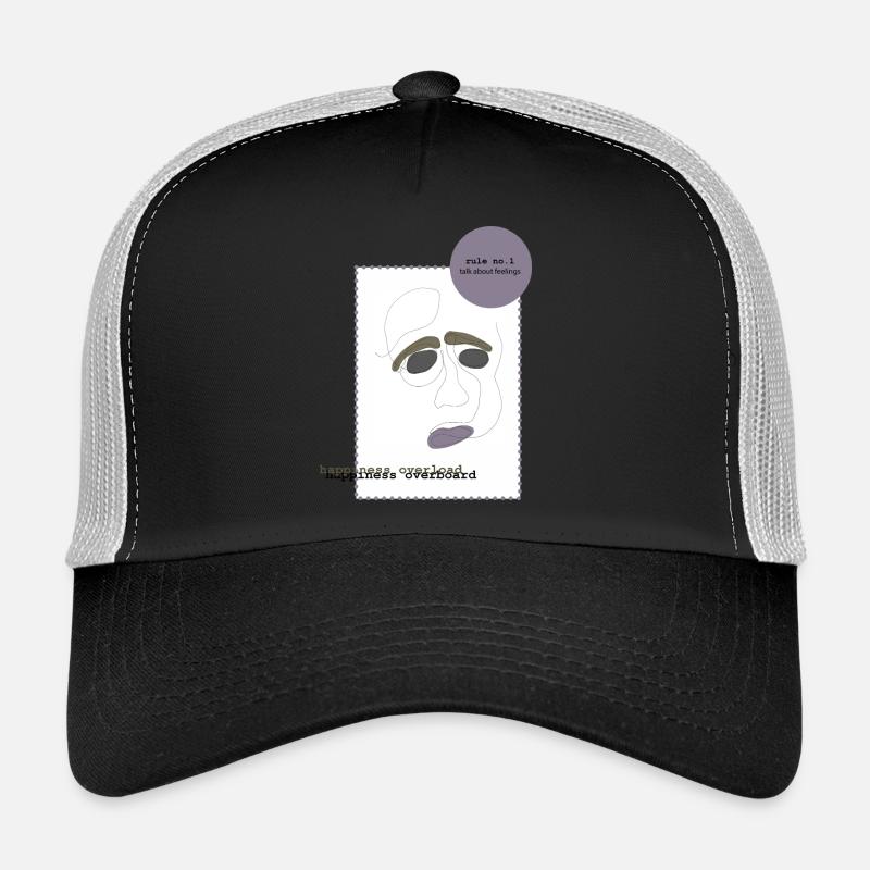 talk about feelings 1 - Trucker Cap - Schwarz/Steingrau