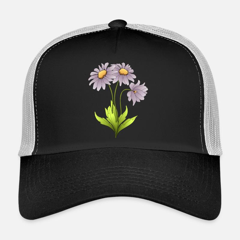 Fleur - Casquette trucker  - noir/gris pierre