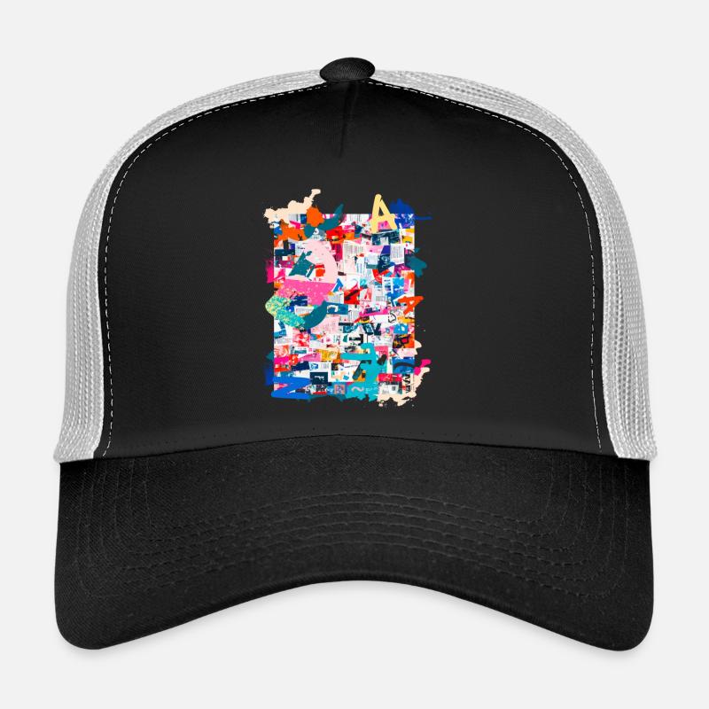 Muster ,Pop Art , Art,Collage, kunst,zeitung, typo Trucker Cap