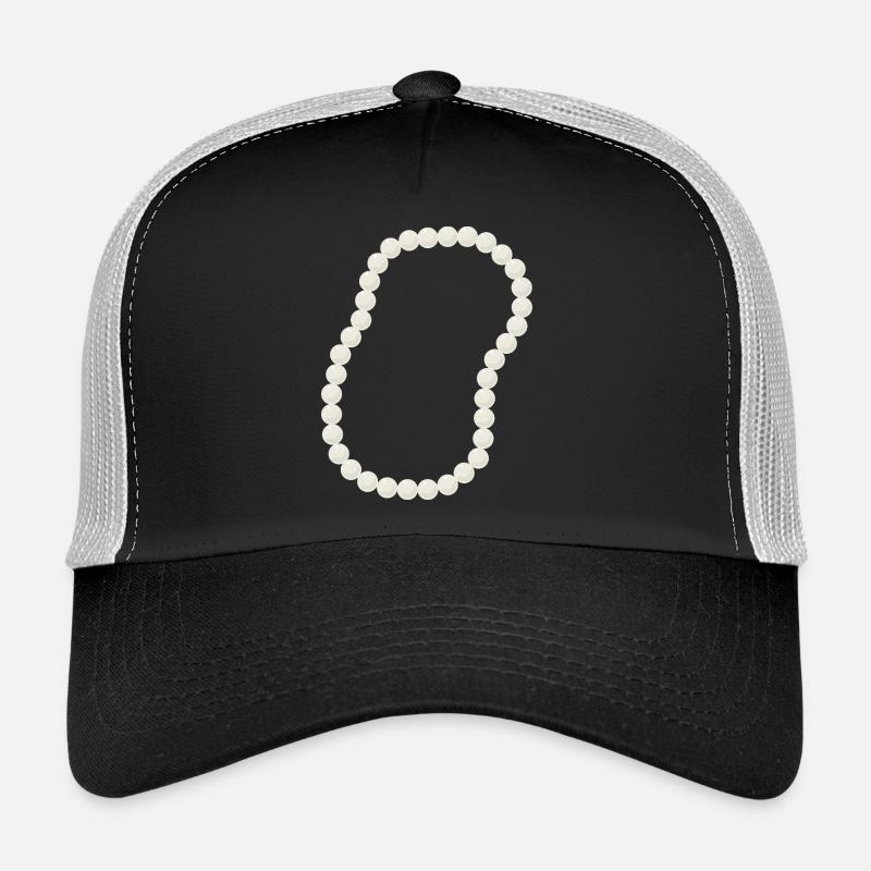 Conception élégante de collier de perles de perles Casquette trucker 