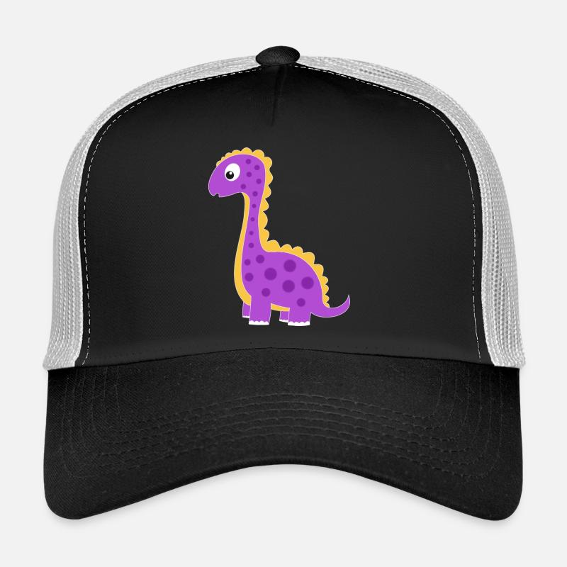 Dino ludique avec des points colorés Casquette trucker 
