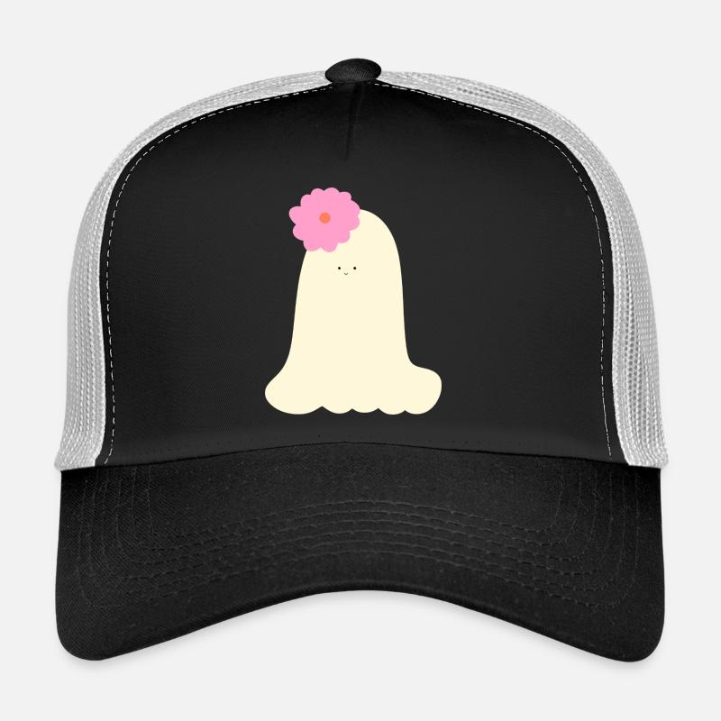 Verspielter Halloween Gespenst - Trucker Cap - Schwarz/Steingrau