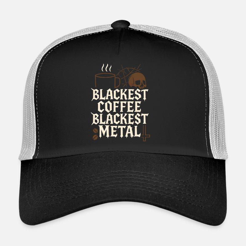 Schwarzer Kaffee Metal Trucker Cap