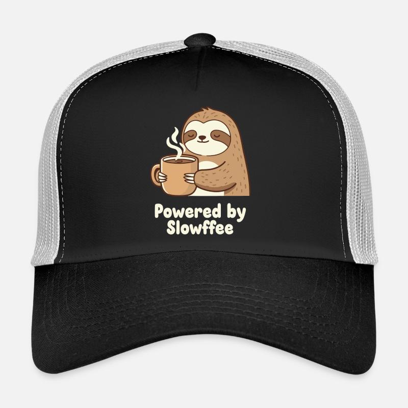 Faultier Kaffee Power Illustration Trucker Cap