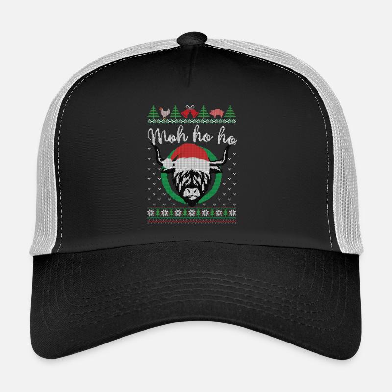 Vache de Noël - Moh ho ho - Fermier laitier Casquette trucker 