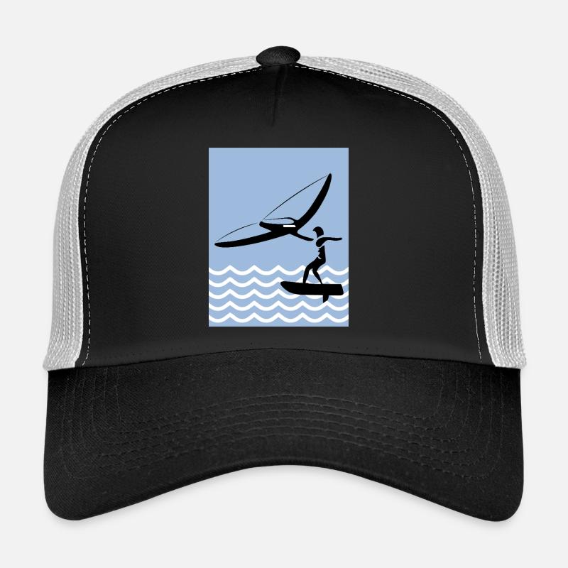 Wingfoil Silhouette am Meer Trucker Cap