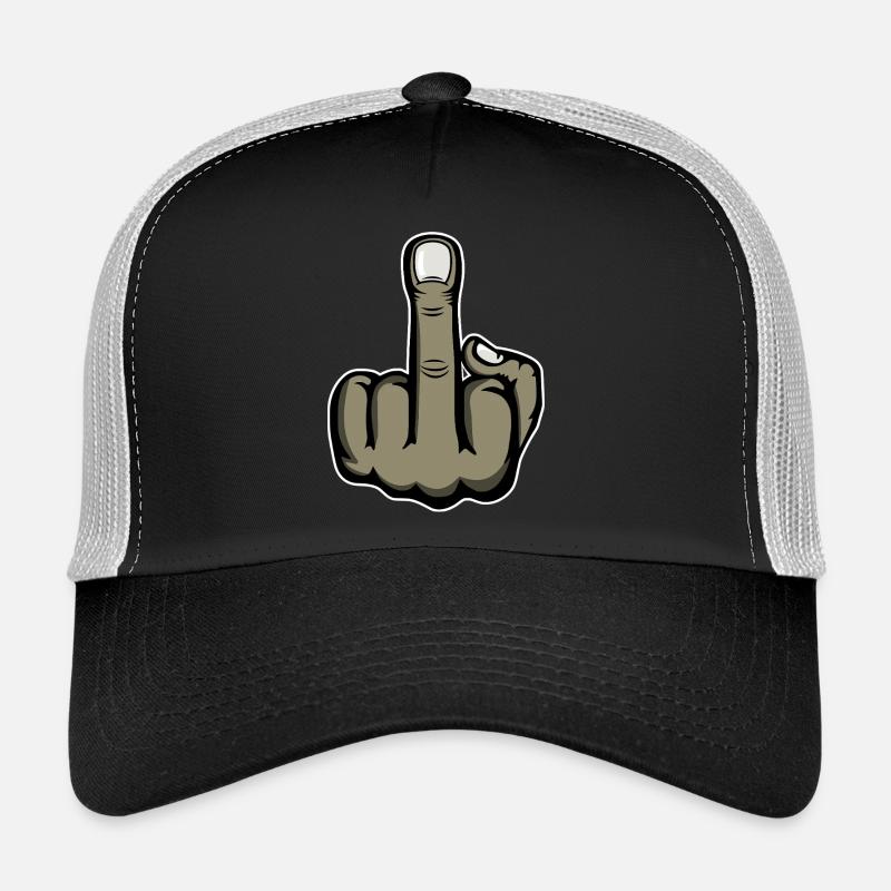 Autocollant graphique du majeur Casquette trucker 