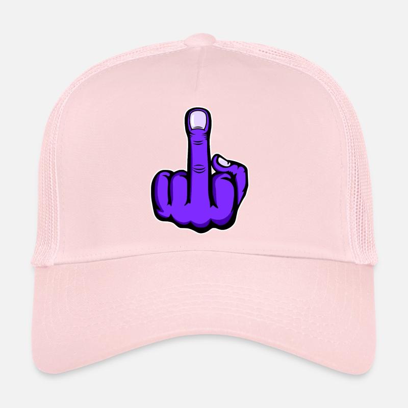 Mittelfinger_Lila Casquette trucker 