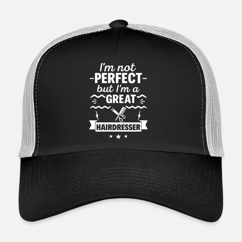 Ich bin nicht perfekt, aber ich bin ein großartiger Friseur - Trucker Cap - Schwarz/Steingrau