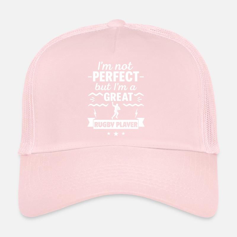 Ich bin nicht perfekt, aber ich bin ein großartiger Rugbyspieler Trucker Cap