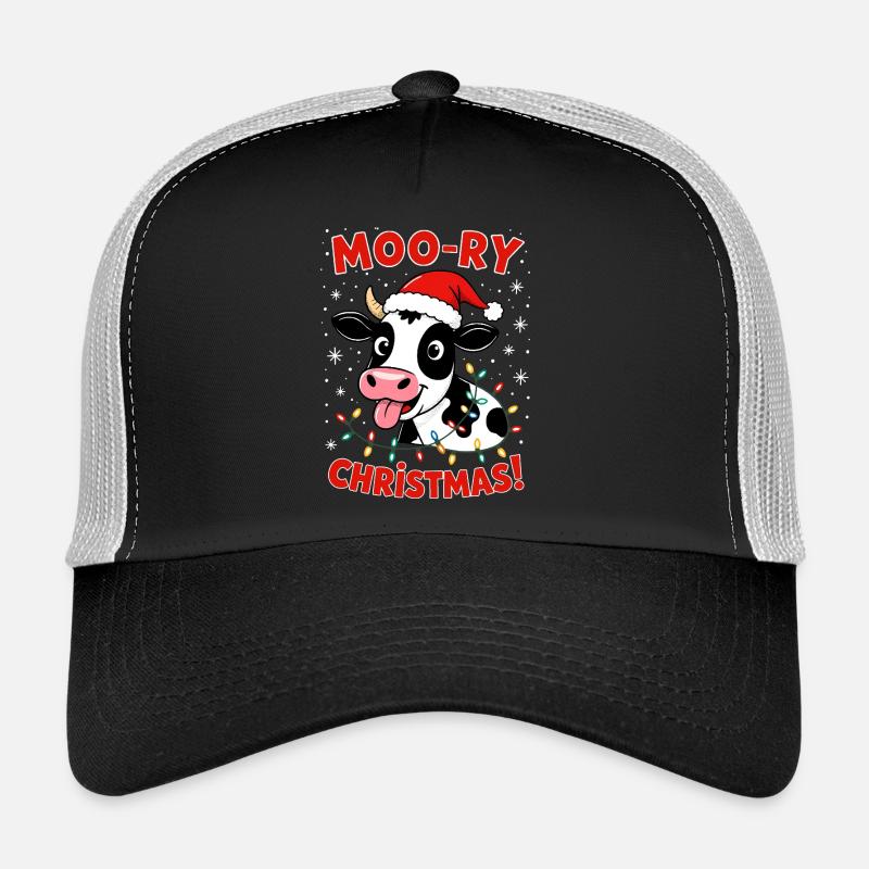 Fermier de chandails de Noël de vache Joyeux Noël Casquette trucker 