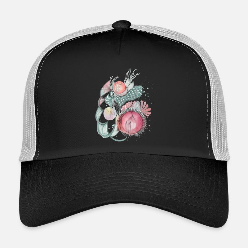 Mer de fleurs Wave Art Casquette trucker 