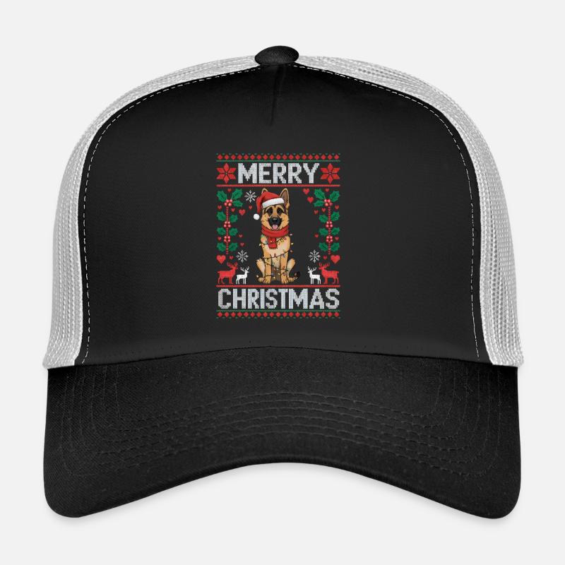 German Shepherd Christmas Gift Xmas Trucker Cap