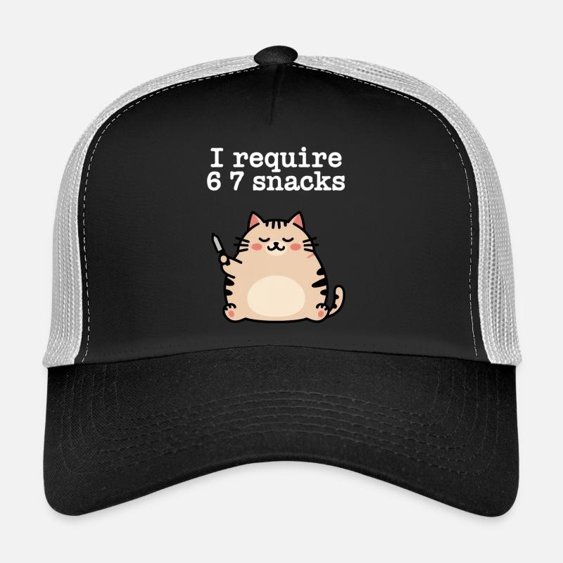 6-7 Internet Meme 6 7 Snack Katze Trucker Cap