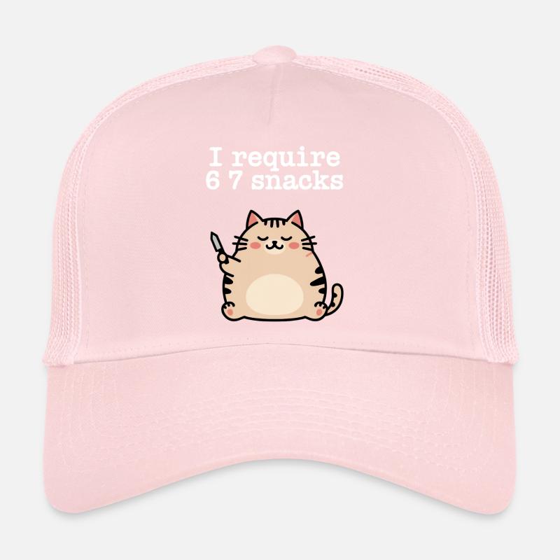 6-7 Mème Internet 6 7 Snack Cat Casquette trucker 