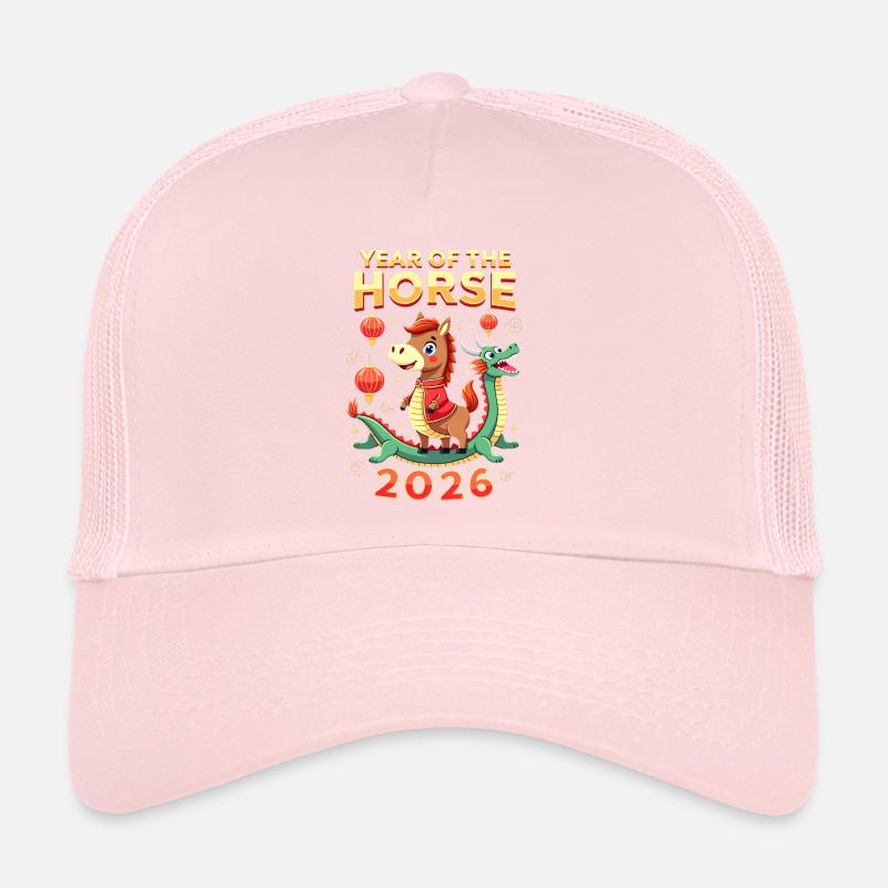 Nouvel An chinois du cheval 2026 Casquette trucker 