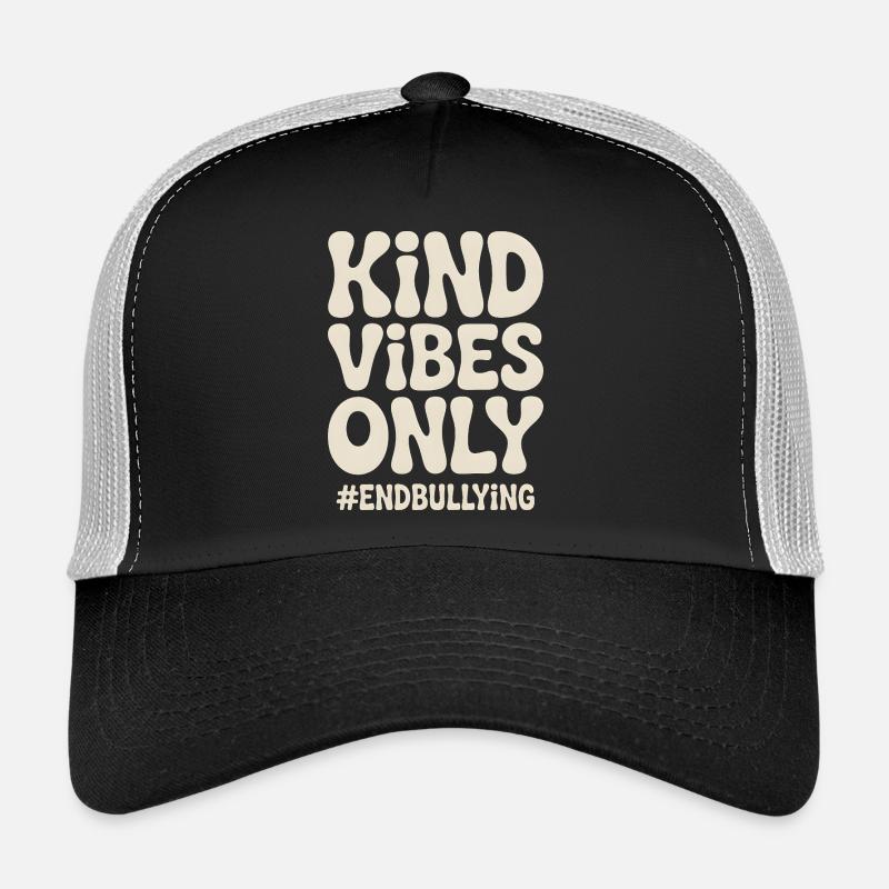 Freundliche Vibes beenden nur Mobbing - Trucker Cap - Schwarz/Steingrau