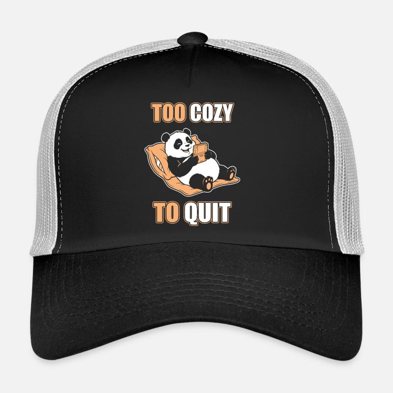 Panda Cuddle Time Reading Trucker Cap