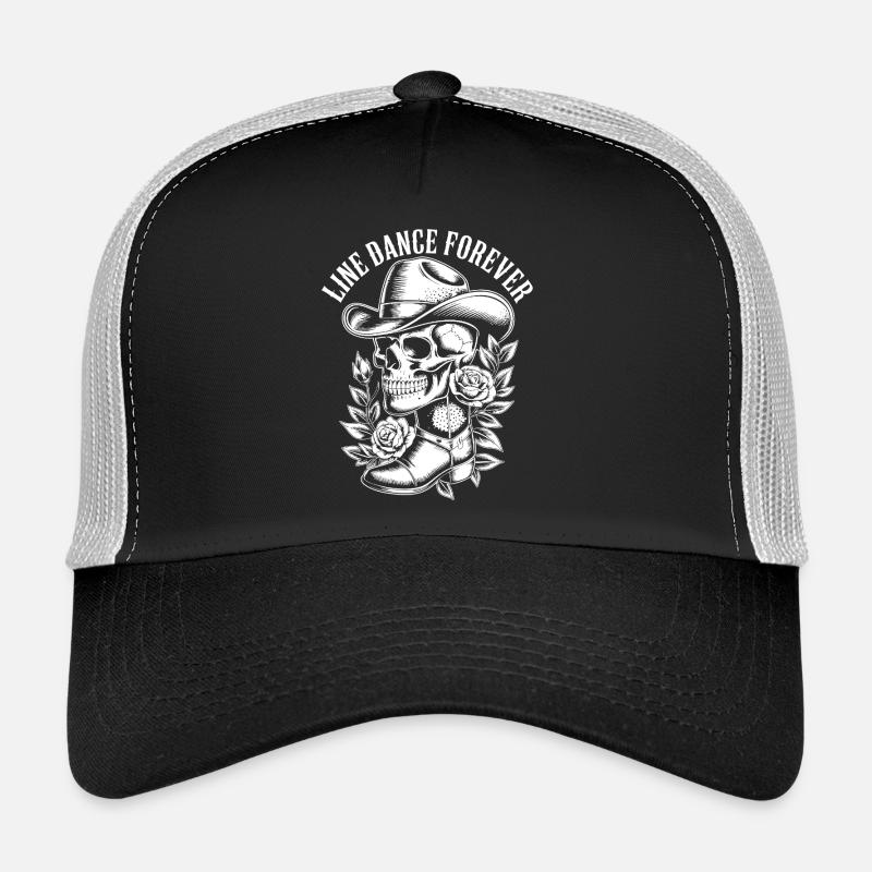 Bone Cowboy with Flower Frame Trucker Cap