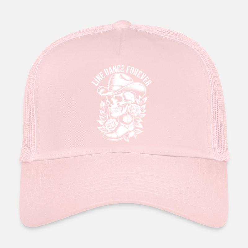 Knochen Cowboy mit Blütenrahmen Trucker Cap