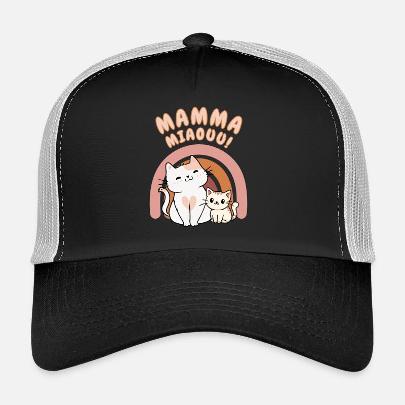 Mamma Miaou - Maman chat et son chaton Casquette trucker 