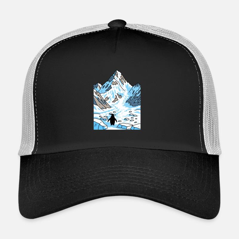 Gletscherpfad Pinguin - Trucker Cap - Schwarz/Steingrau