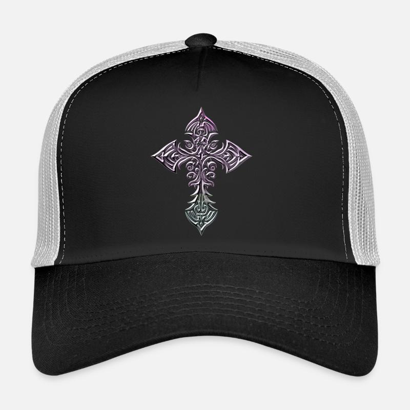 Cruciform Tribal Gradient Cross Trucker Cap