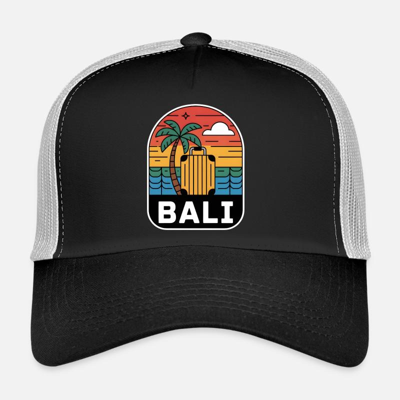 Coucher de soleil en valise de Bali Indonésie Casquette trucker 