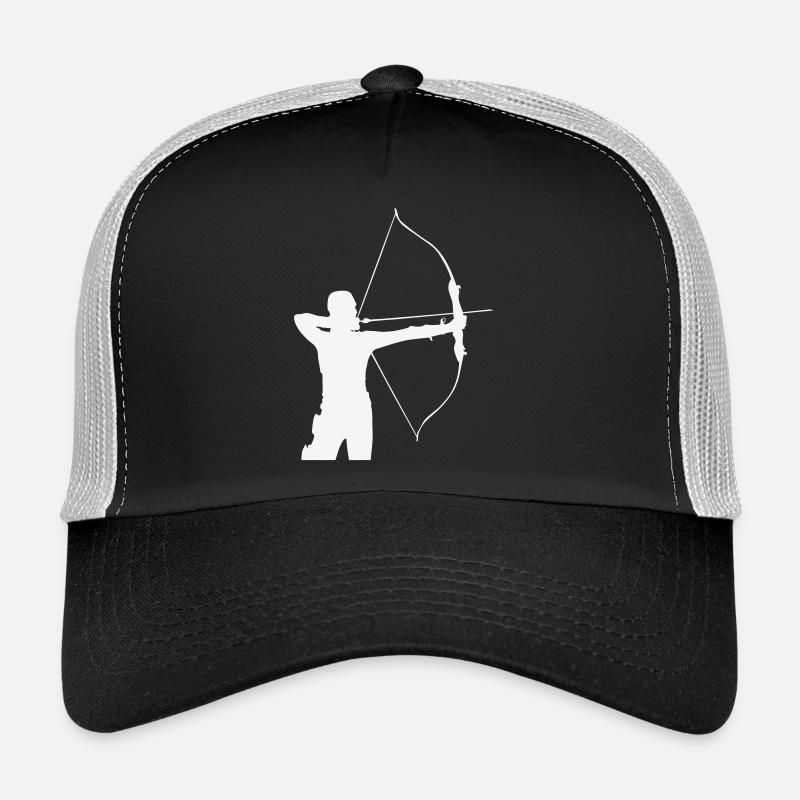 Bogenschütze Silhouette - Trucker Cap - Schwarz/Steingrau
