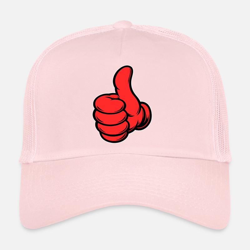OK Icône de main Pouce en l’Aire En Comic, Rouge Casquette trucker 