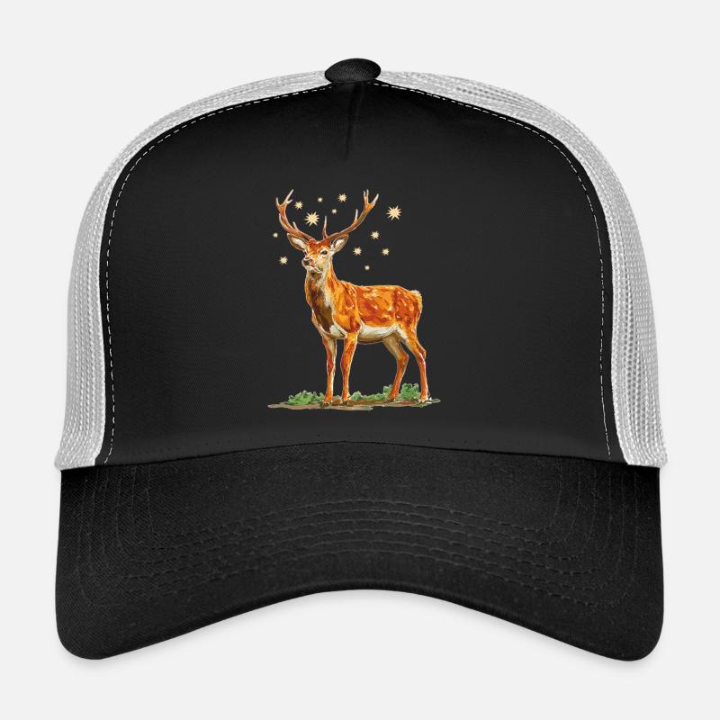 Cerf avec des étoiles Casquette trucker 