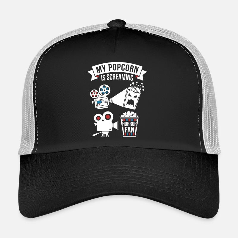 My Popcorn Is Screaming Horror Fan Trucker Cap