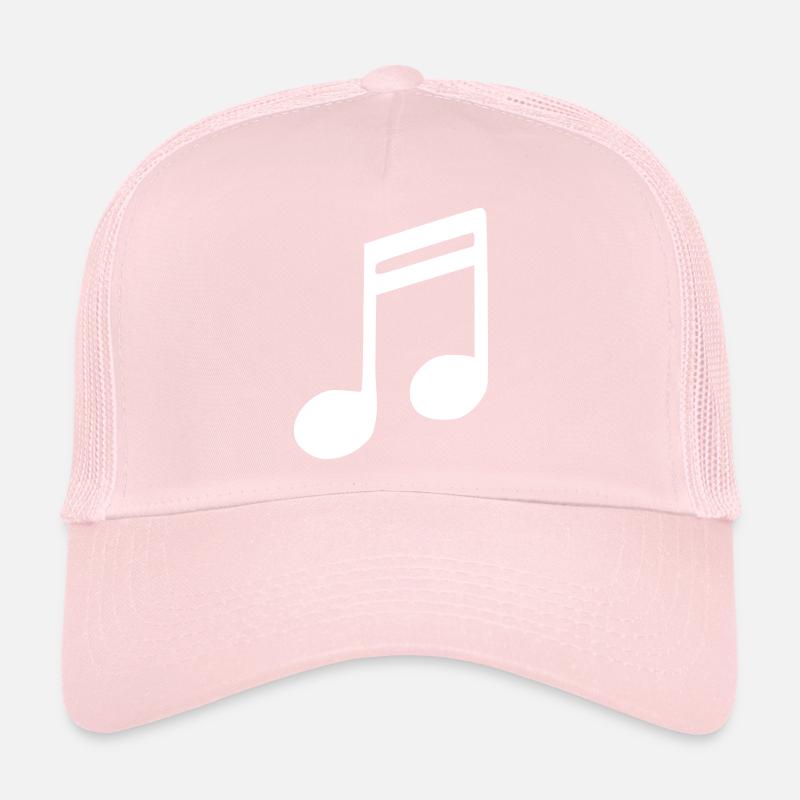 Note de musique Note de musique Blanche Casquette trucker 