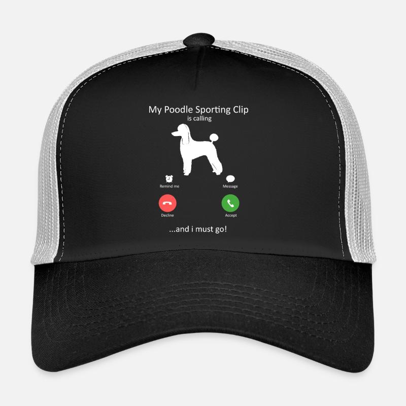Poodle Incoming Call Funny Phone Interface Art Trucker Cap
