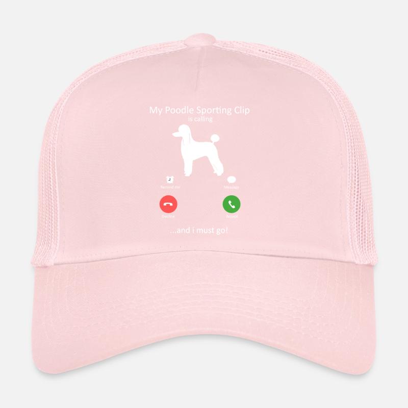 Poodle Incoming Call Funny Phone Interface Art Trucker Cap