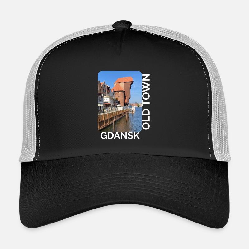 Gdansk Hafenidyll - Trucker Cap - Schwarz/Steingrau