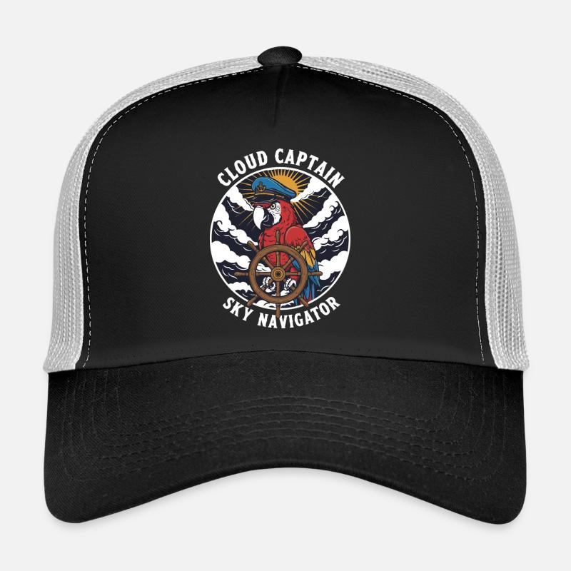 Perroquet Capitaine Cloud Sky Navigator Casquette trucker 