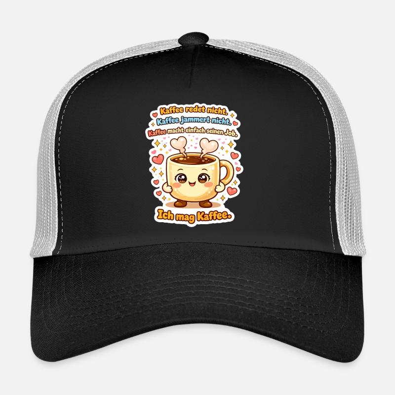 Ich Mag Kaffee Redet Nicht Becher Trucker Cap