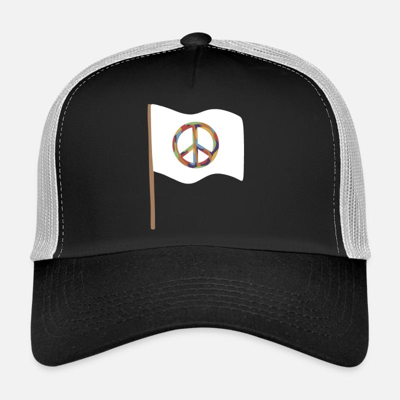 Drapeau du symbole de la paix de Kaleido Casquette trucker 