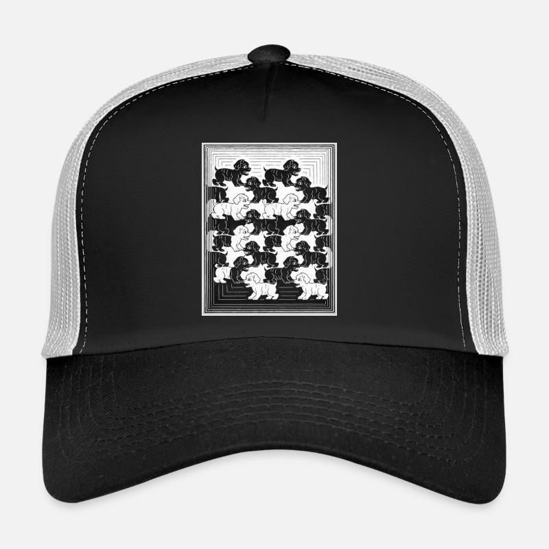 Chiots teckels en motif monochrome Casquette trucker 