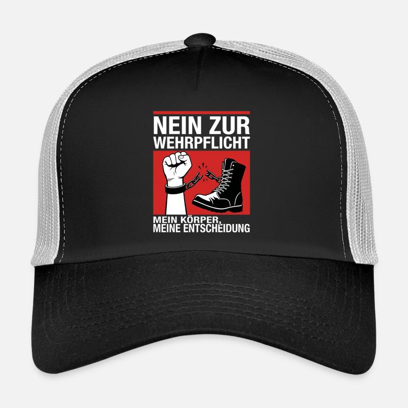 Nein Zur Wehrpflicht Trucker Cap