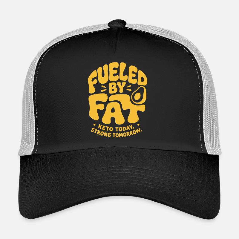 Alimenté par la motivation keto grasse Casquette trucker 